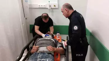 Samsun'da İşçi İskeleden Düştü