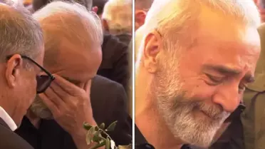 Yılmaz Erdoğan, Sırrı Süreyya Önder'in cenazesinde gözyaşlarını tutamadı
