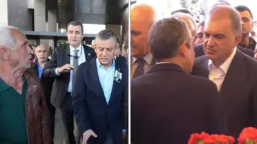 Yumruklu saldırı sonrası AK Parti Sözcüsü Ömer Çelik cenaze töreninde Özgür Özel ile görüştü