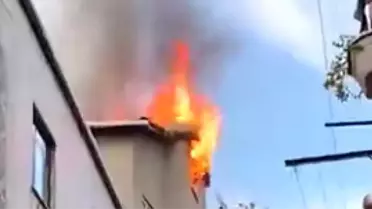 Ataşehir'de Çatı Yangını