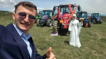 Traktörle Düğün Eğlencesi