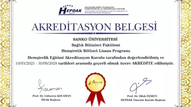 SANKO Üniversitesi Hemşirelik Programı Üç Yıl Daha Akredite Edildi