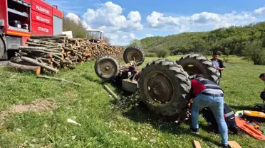 Bilecik'te Traktör Devrildi, Sürücü Yaralandı