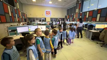 Eskişehir'de Çocuklar 112 Acil Çağrı Merkezi’ni Ziyaret Etti