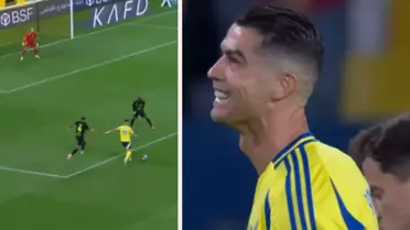Ronaldo öyle bir şut attı ki kendisi bile güldü