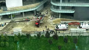 Ankara'da Kule Vinç Devrildi: 3 İşçi Yaralandı