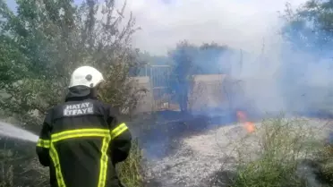 Hatay'da Narenciye Bahçesinde Yangın