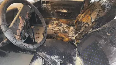 Adana'da Park Halindeki Araçta Yangın