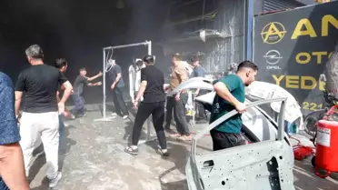 Antalya'da Boya Atölyesinde Yangın