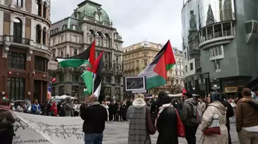 Viyana'da Filistin'e Destek Gösterisi