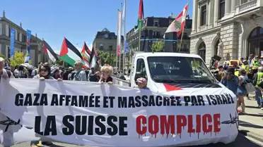 Cenevre'de Gazze İçin Protesto Yürüyüşü