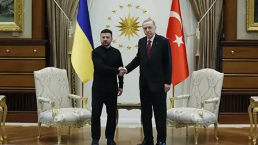 Cumhurbaşkanı Erdoğan'ın, Ukrayna Devlet Başkanı Zelenskiy ile görüşmesi başladı