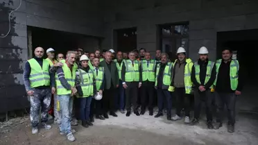 Bakan Bak Rize'de Yurt İnşaatlarını İnceledi