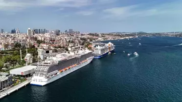 İstanbul'da Dev Kruvaziyer Gemiler
