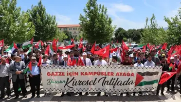 KSÜ Öğrencilerinden Filistin İçin Yürüyüş