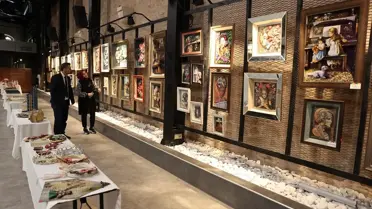Konya'da Kağıt Rölyef Sergisi Açıldı