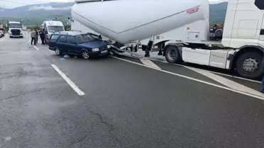 Malatya'da Tır ve Otomobil Çarpıştı: 1 Yaralı