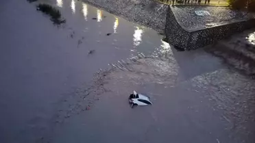 Osmaniye'de sağanak nedeniyle Bülbül Deresi taştı