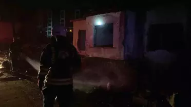 Konya'da Metruk Evde Yangın