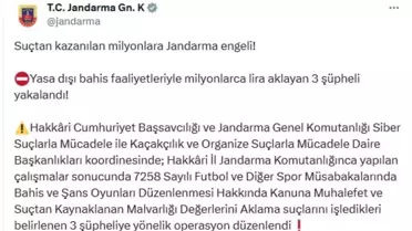 Hakkari'de Yasa Dışı Bahis Operasyonu