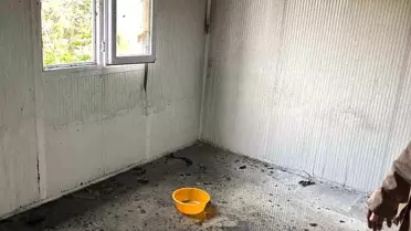 Çorum'da Yıldırım Düşen Evde Yangın Çıktı