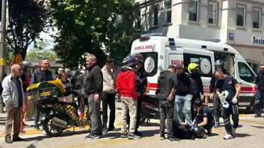 Bandırma'da Motosikletli Kurye Kazası