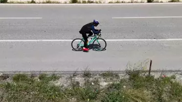 Çanakkale'den aldığı şehitlik toprağını Samsun'a ulaştırmak için pedal çeviriyor: 900 kilometreyi geride bıraktı