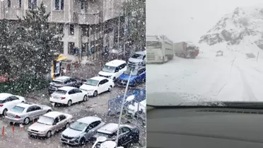 Mayıs ayında kar sürprizi! Kent merkezi beyaza büründü