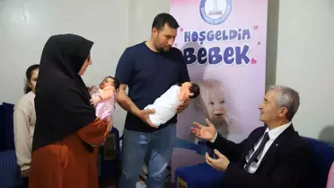 İkiz Bebek Sahibi Aileye Şahinbey Belediyesi'nden Destek