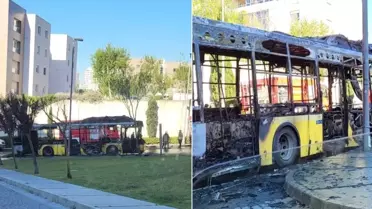 Başakşehir'de İETT Otobüsü Yangın Çıkardı