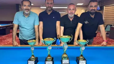 Düzce'de 3 Bant Bilardo Turnuvası Tamamlandı