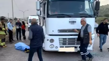Soma'da İşçi Kamyonlar Arasında Kaldı