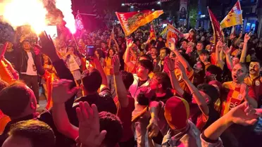 Galatasaray'ın şampiyonluğu Uşak'ta coşkuyla kutlandı
