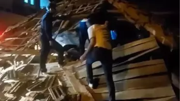 Kandıra'da otomobil samanlığa girdi, sürücü yaralandı