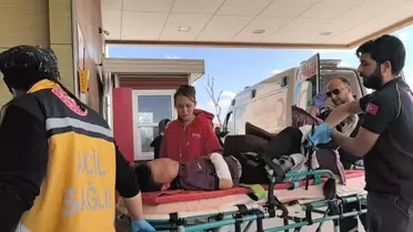 İnegöl'de Çocuk Korkuluk Demirine Saplandı