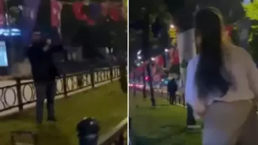 Türk bayrağını yakmaya çalışan kişi zihinsel engelli çıktı
