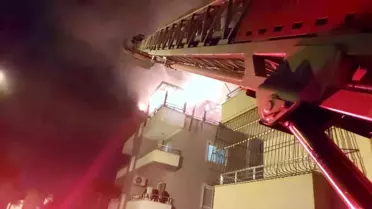 Hatay'da Apartmanda Yangın