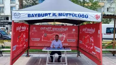Bayburt'ta Kurban Bağış Standı Açıldı