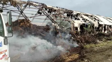 Edremit'te Çiftlik Yangını Kontrol Altına Alındı