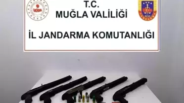 Köyceğiz'de Ruhsatsız Silah Ele Geçirildi