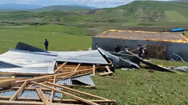 Kars'ta Fırtına Hasarı