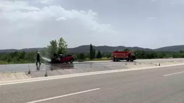 Ayvacık’ta Otomobil Yangını