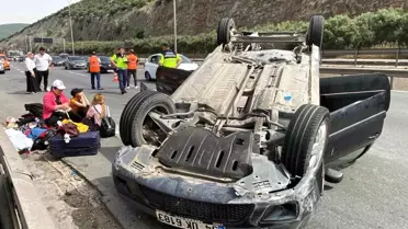 TEM Otoyolu'nda Kaza: 3 Yaralı