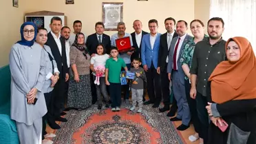 Adalet Bakanı Tunç, şehit polis Furkan Çelik'in Antalya'daki ailesini ziyaret etti