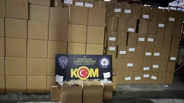 Adana'da 18 Milyon Makaron Ele Geçirildi