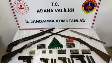Adana'da 7 Ruhsatsız Silah Ele Geçirildi