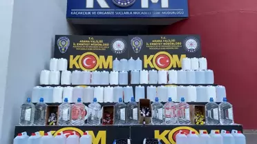 Adana'da 800 Litre Kaçak Alkol Ele Geçirildi