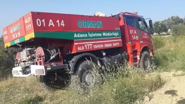 Adana'da Orman Yangını Kısa Sürede Söndürüldü