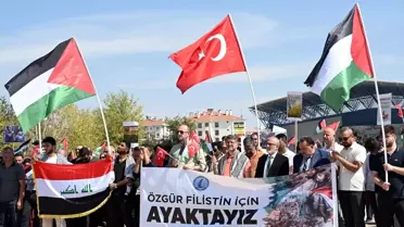 Afyon'da Filistin'e Destek Yürüyüşü