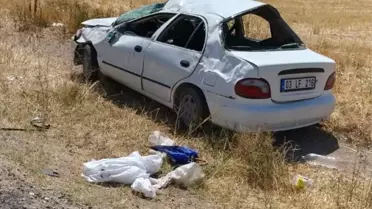 Sandıklı'da Takla Atan Araçta 4 Yaralı